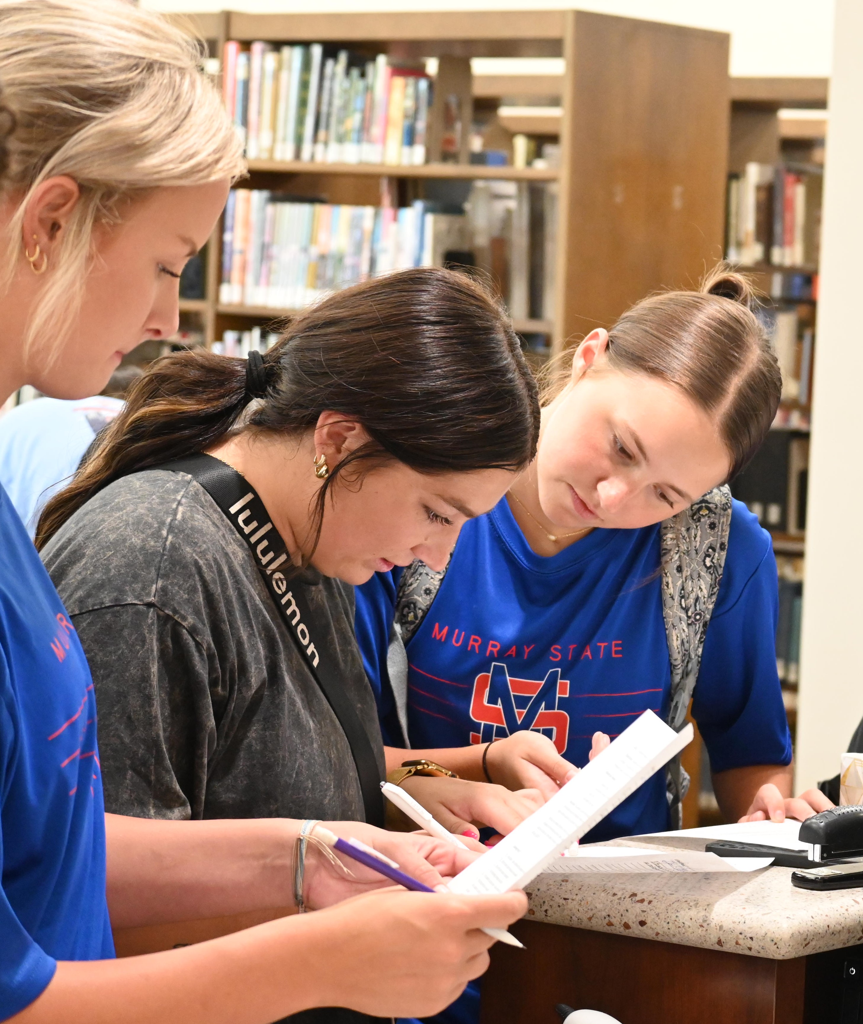 Students in library